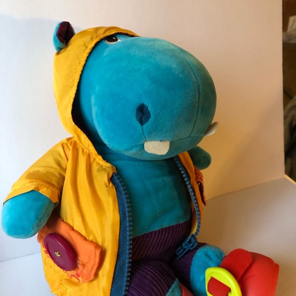 B You Giggly Zippies Hank Hippo Interactive Learning Plush Stuffed Animal 2018 - Picture 11 of 13